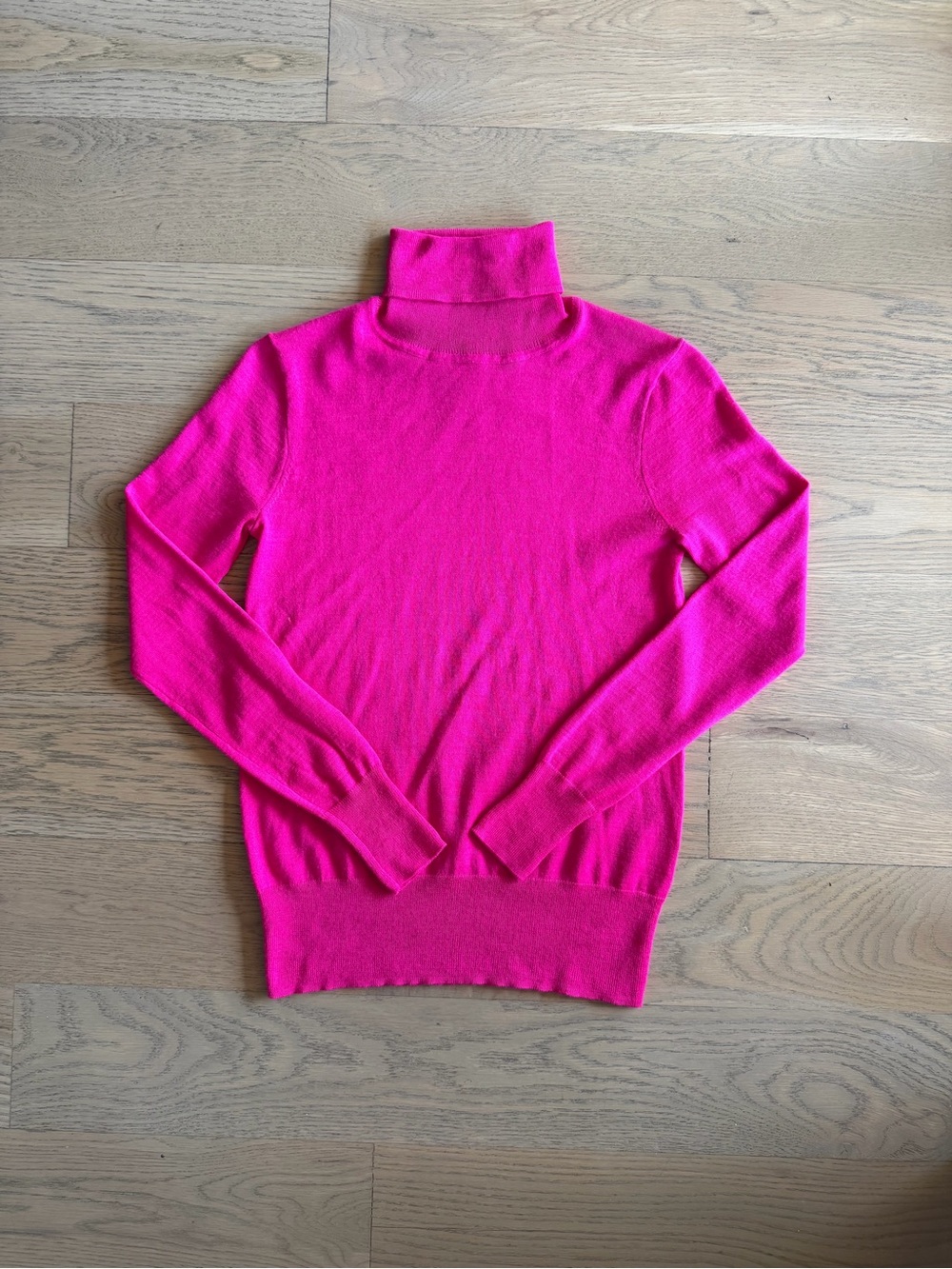 J. Crew Bright Fuchsia Turtleneck Sweater